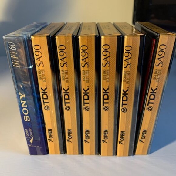 Sony Other - Lot Of 7 sealed cassette tapes old school TDK and Sony HIFI 90 min. & 60 min.